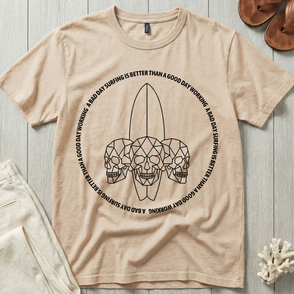 A Bad Day Surfing - Crystal Skulls T-Shirt
