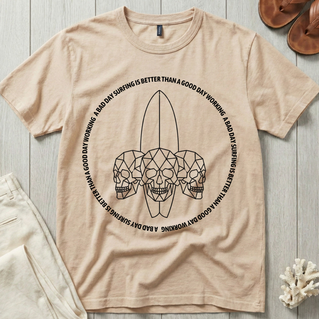 A Bad Day Surfing - Crystal Skulls T-Shirt