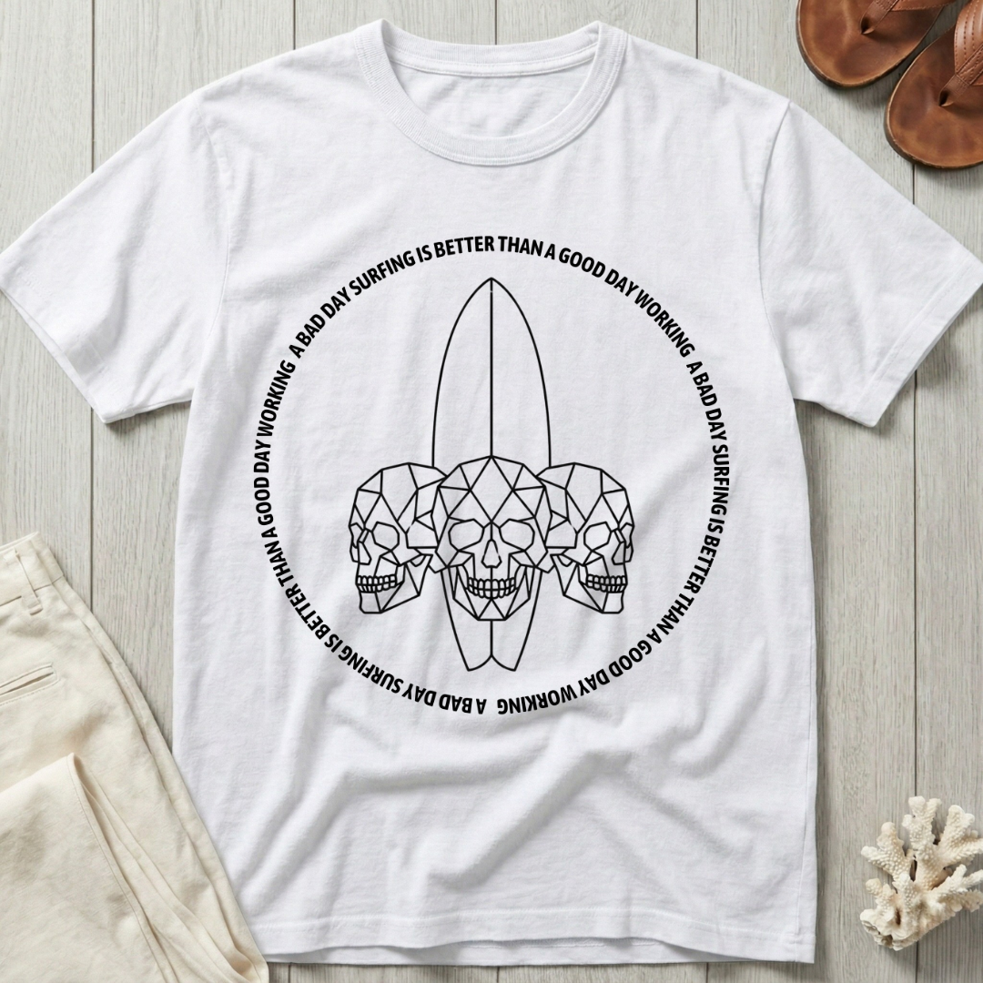 A Bad Day Surfing - Crystal Skulls T-Shirt