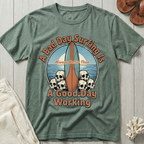 A Bad Day Surfing - Surfboard Skull Pile T-Shirt