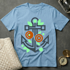 Abstract Flowered Anchor T-Shirt