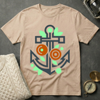 Abstract Flowered Anchor T-Shirt