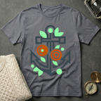 Abstract Flowered Anchor T-Shirt