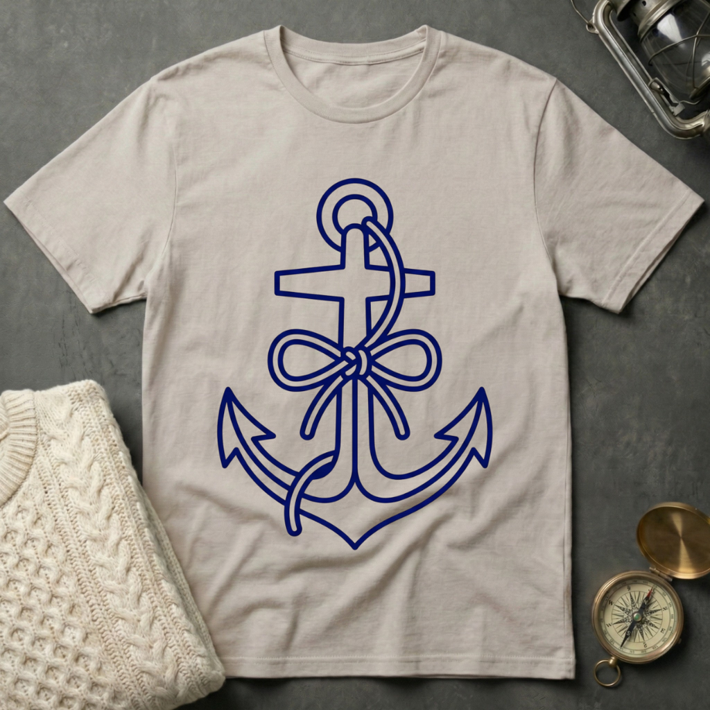 Anchor Bow - Line Art T-Shirt