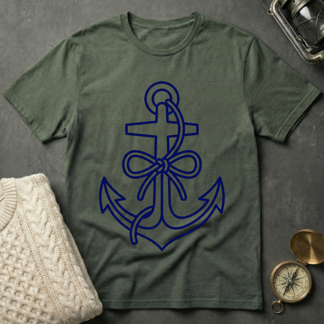 Anchor Bow - Line Art T-Shirt