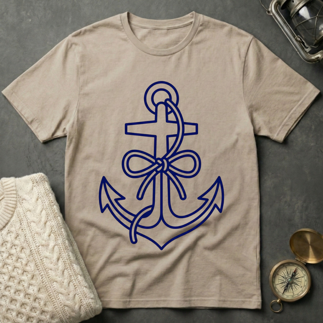 Anchor Bow - Line Art T-Shirt