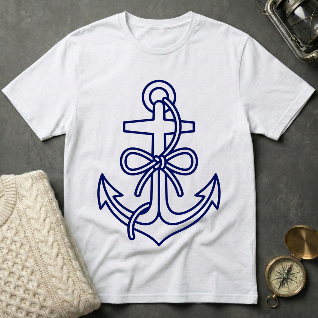 Anchor Bow - Line Art T-Shirt