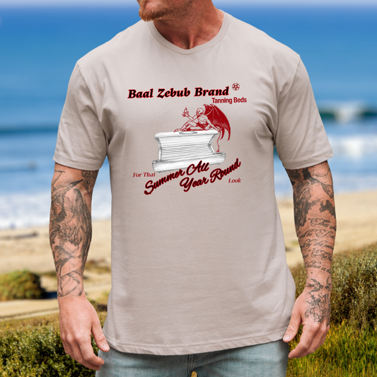 Baal Zebub Brand Tanning Beds T-Shirt