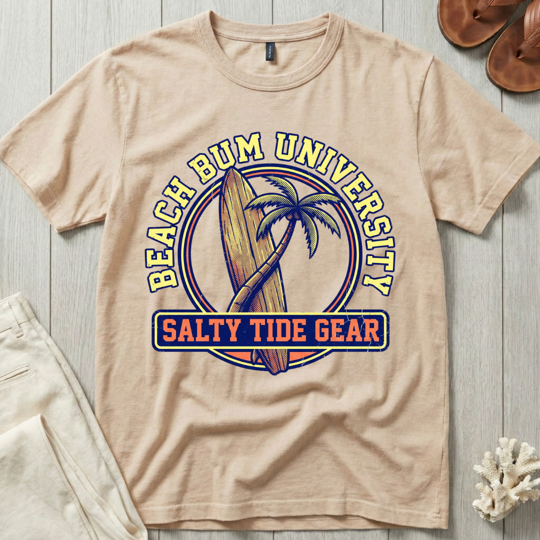 Beach Bum University · Salty Tide Gear T-Shirt
