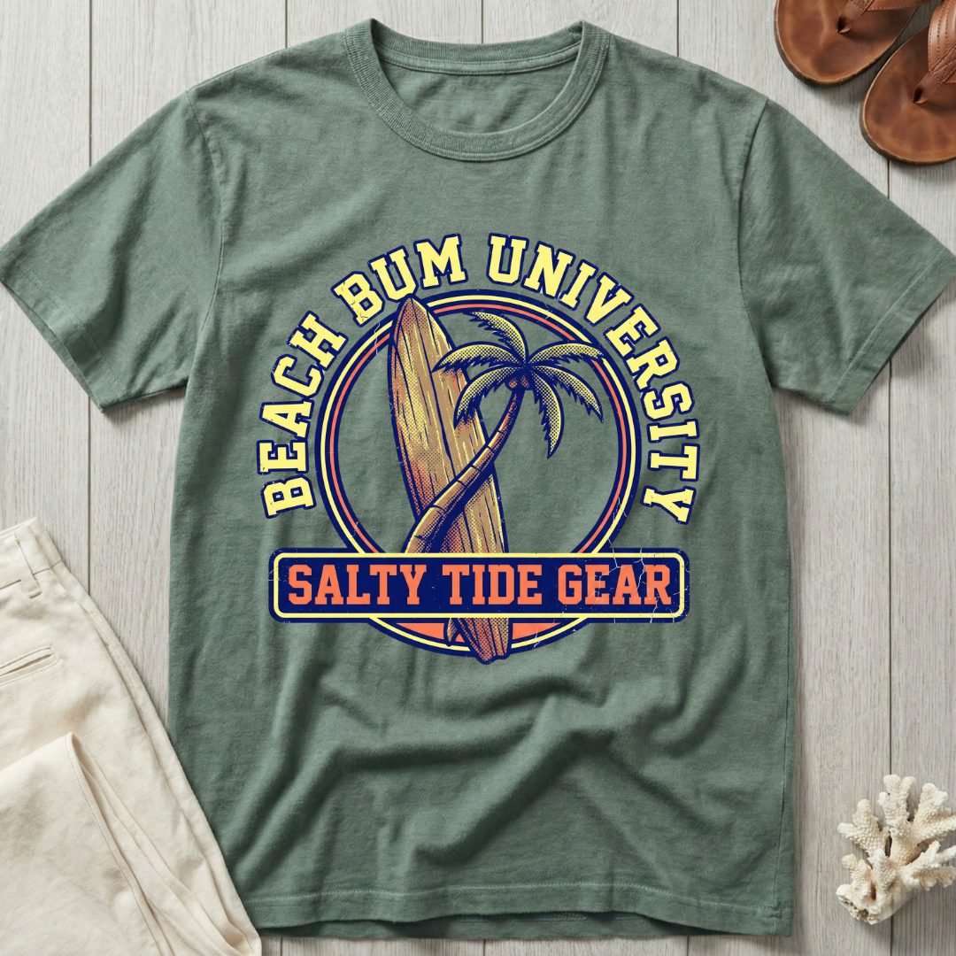Beach Bum University · Salty Tide Gear T-Shirt