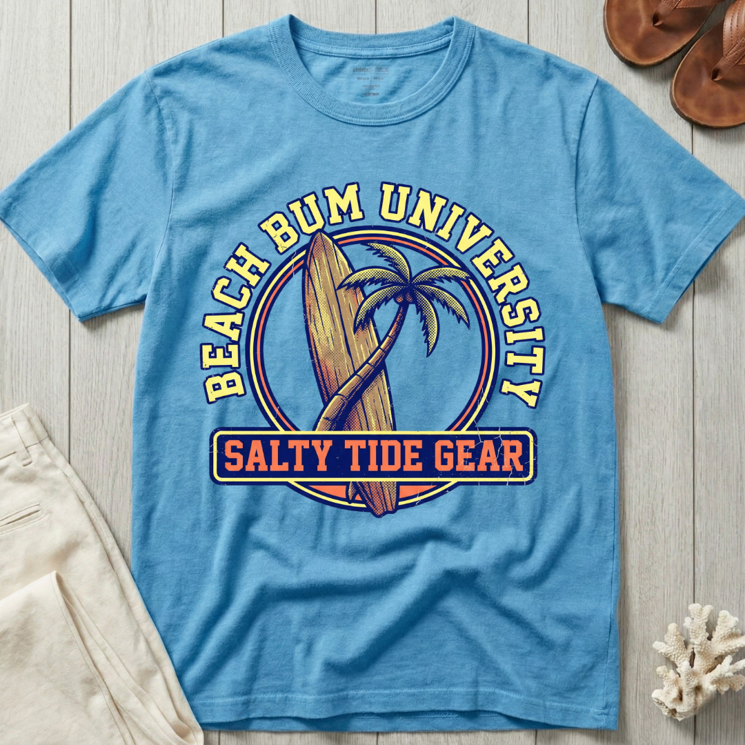 Beach Bum University · Salty Tide Gear T-Shirt