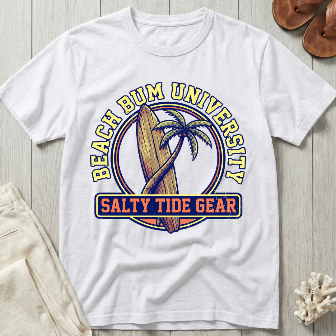 Beach Bum University · Salty Tide Gear T-Shirt