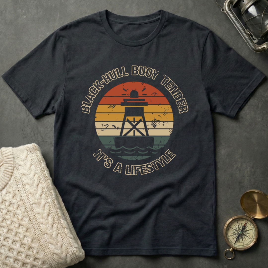 Black-Hull Buoy Tender Lifestyle - Distressed Retro T-Shirt