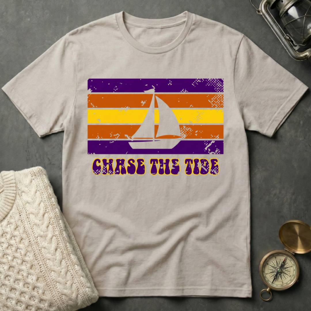 Chase the Tide - Distressed Retro T-Shirt