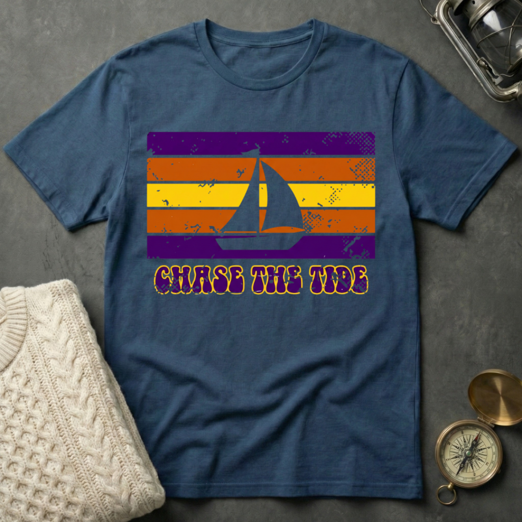 Chase the Tide - Distressed Retro T-Shirt