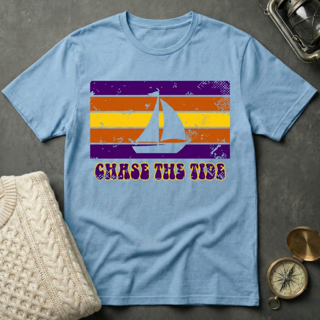 Chase the Tide - Distressed Retro T-Shirt
