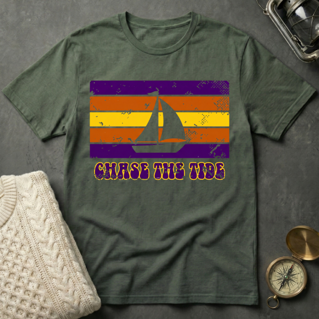 Chase the Tide - Distressed Retro T-Shirt