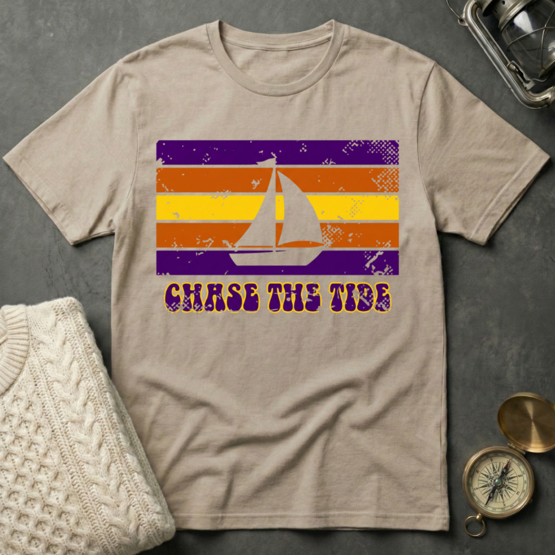 Chase the Tide - Distressed Retro T-Shirt