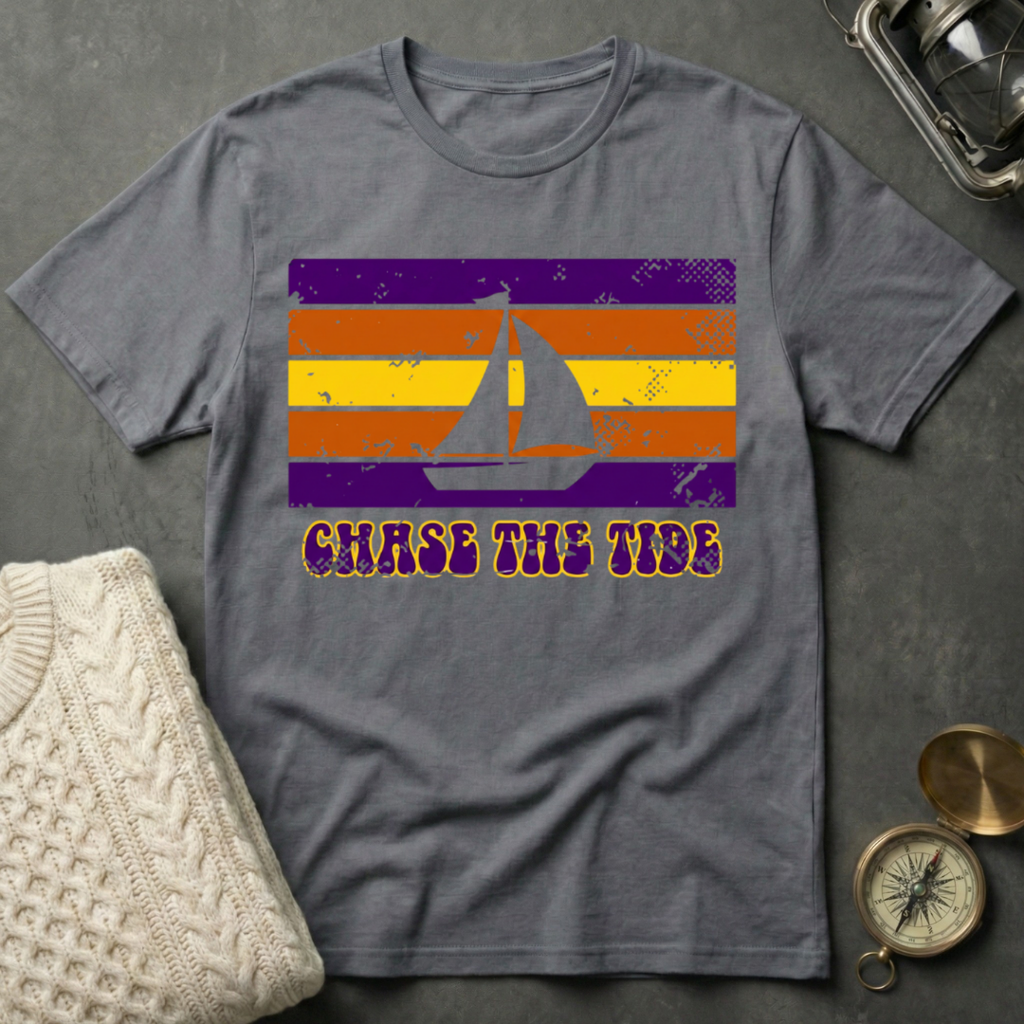 Chase the Tide - Distressed Retro T-Shirt