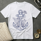 Elegantly Flowered Anchor T-Shirt