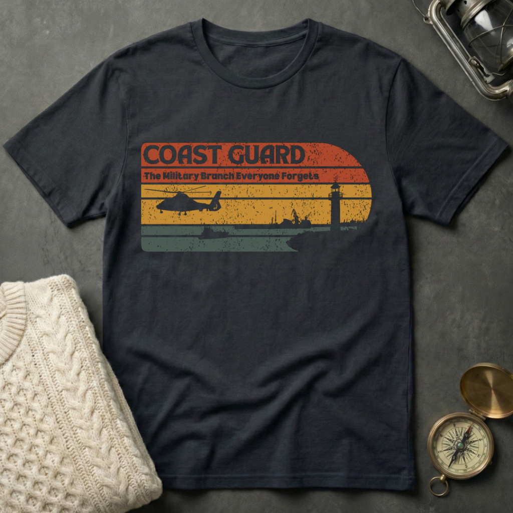 Everyone Forgets the Coast Guard - Distressed Retro T-Shirt