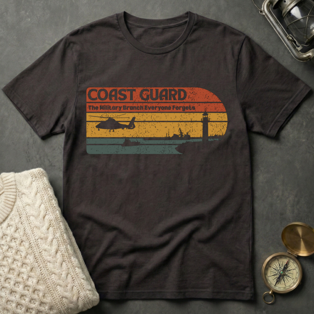 Everyone Forgets the Coast Guard - Distressed Retro T-Shirt