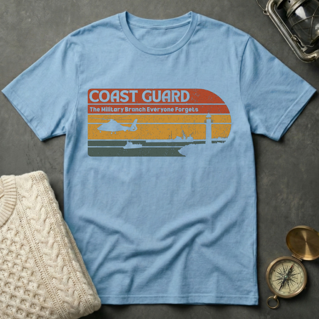 Everyone Forgets the Coast Guard - Distressed Retro T-Shirt