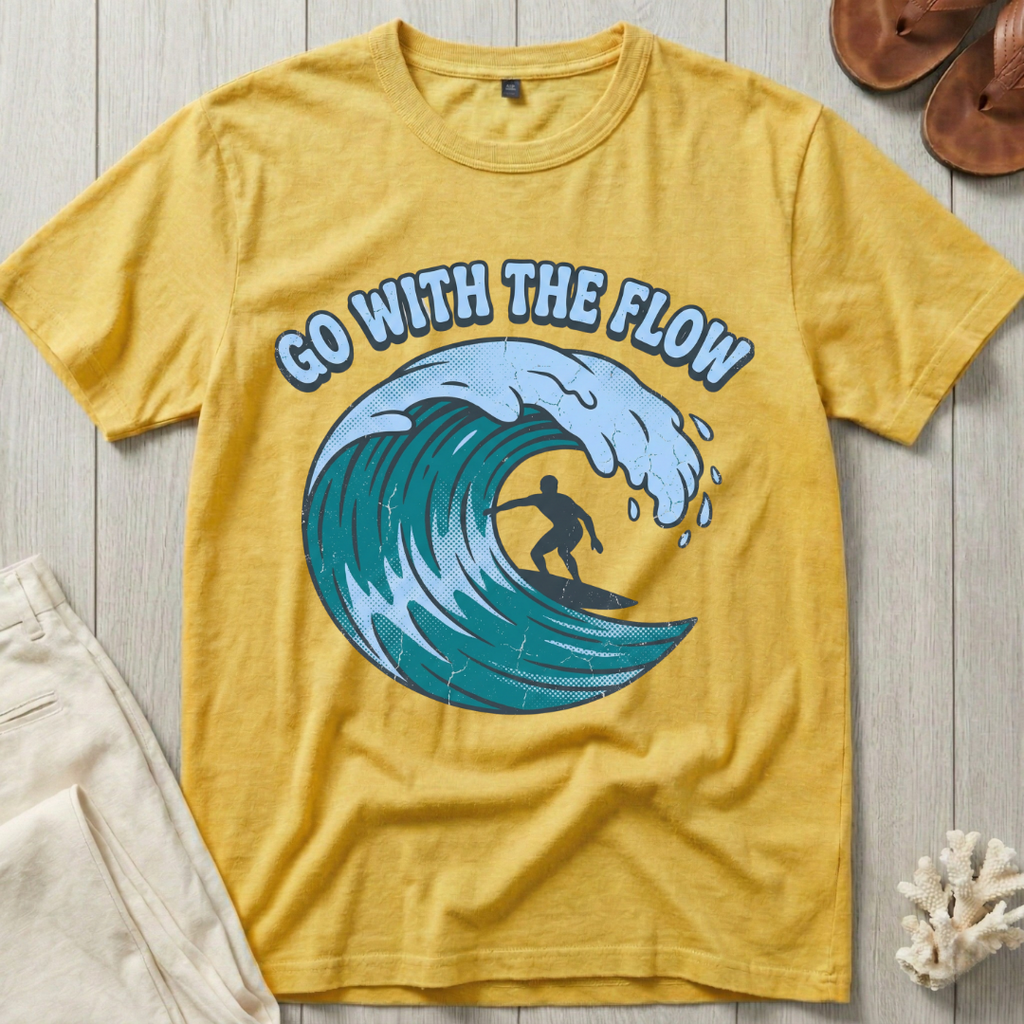 Go With the Flow - Distressed T-Shirt