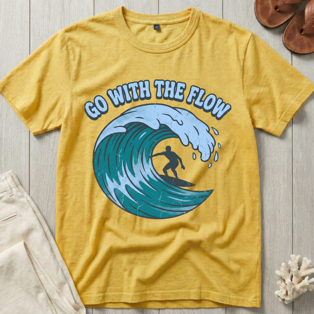 Go With the Flow - Distressed T-Shirt
