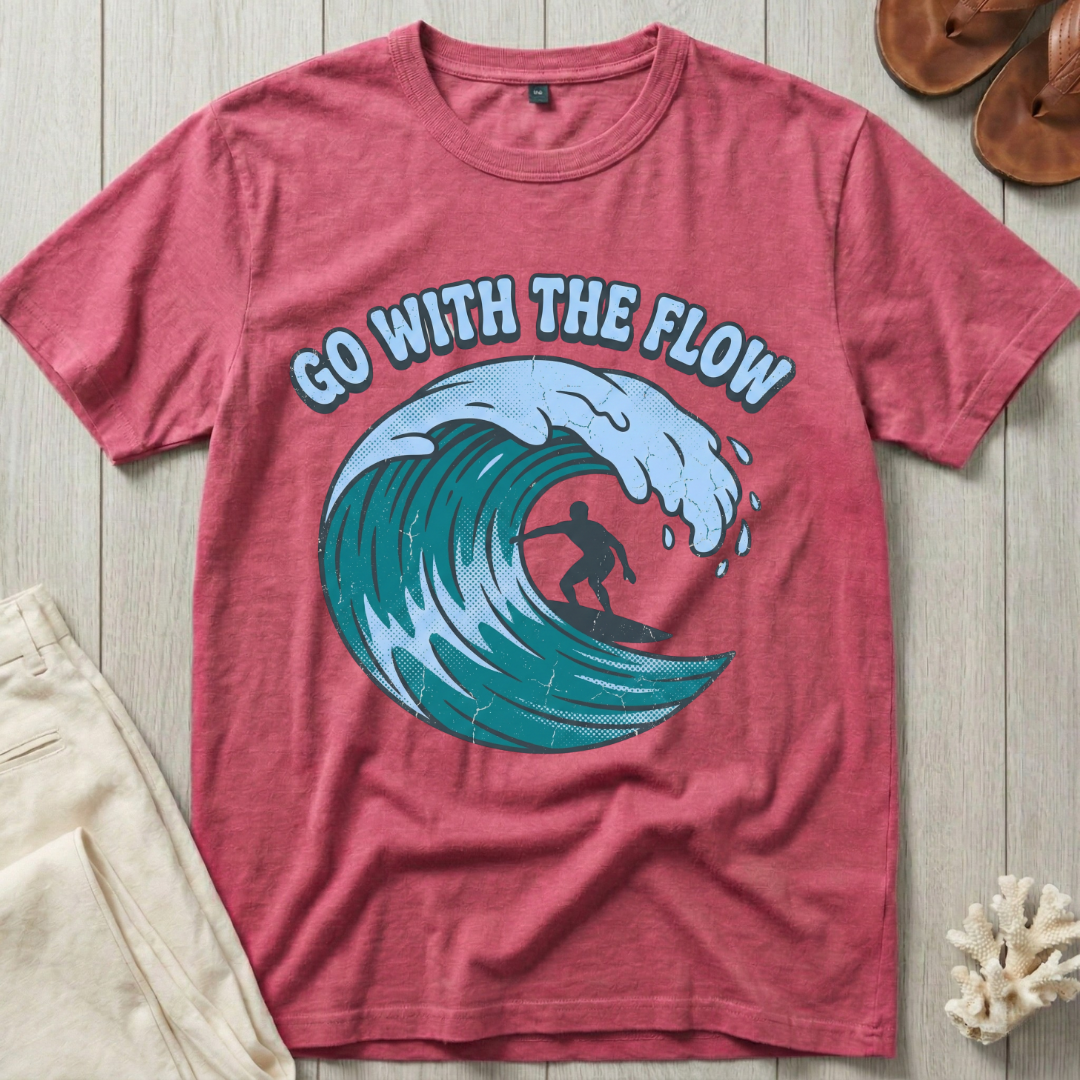 Go With the Flow - Distressed T-Shirt