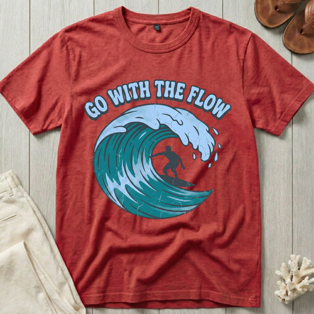Go With the Flow - Distressed T-Shirt