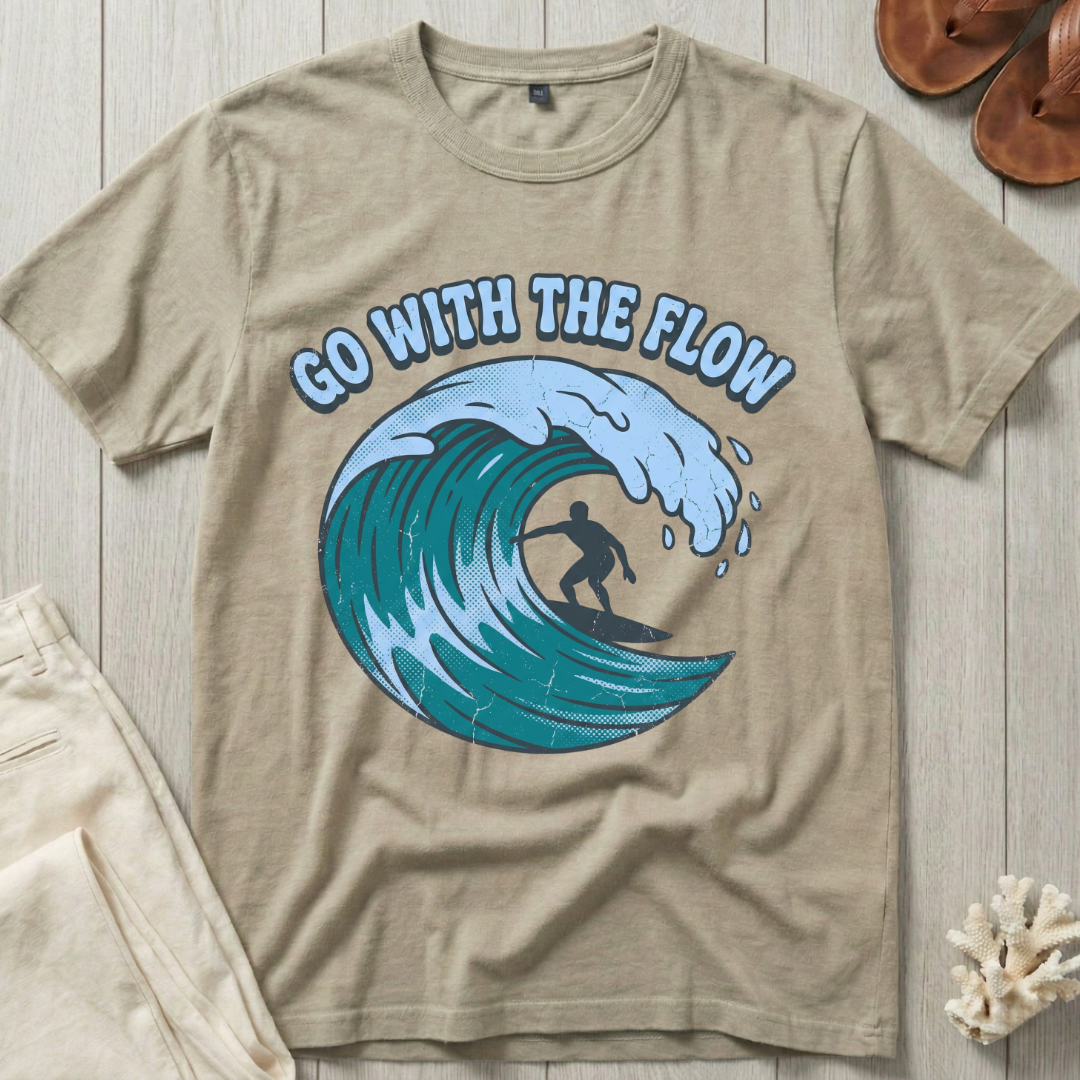 Go With the Flow - Distressed T-Shirt