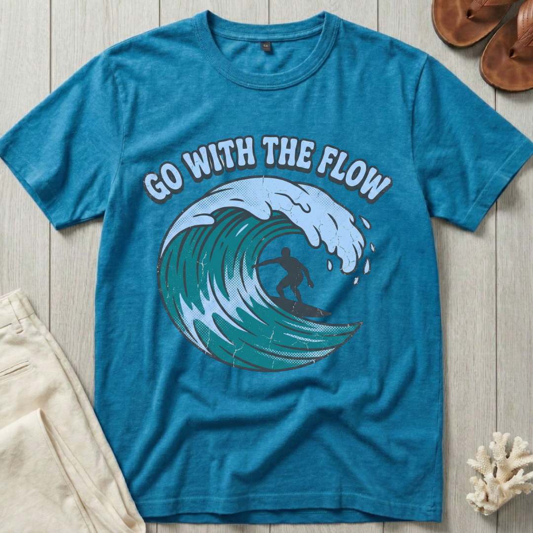 Go With the Flow - Distressed T-Shirt