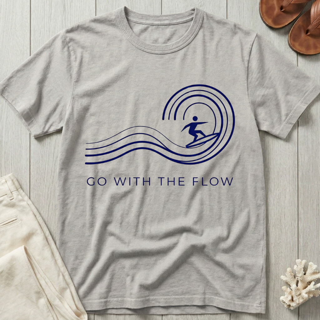 Go With the Flow - Line Art T-Shirt