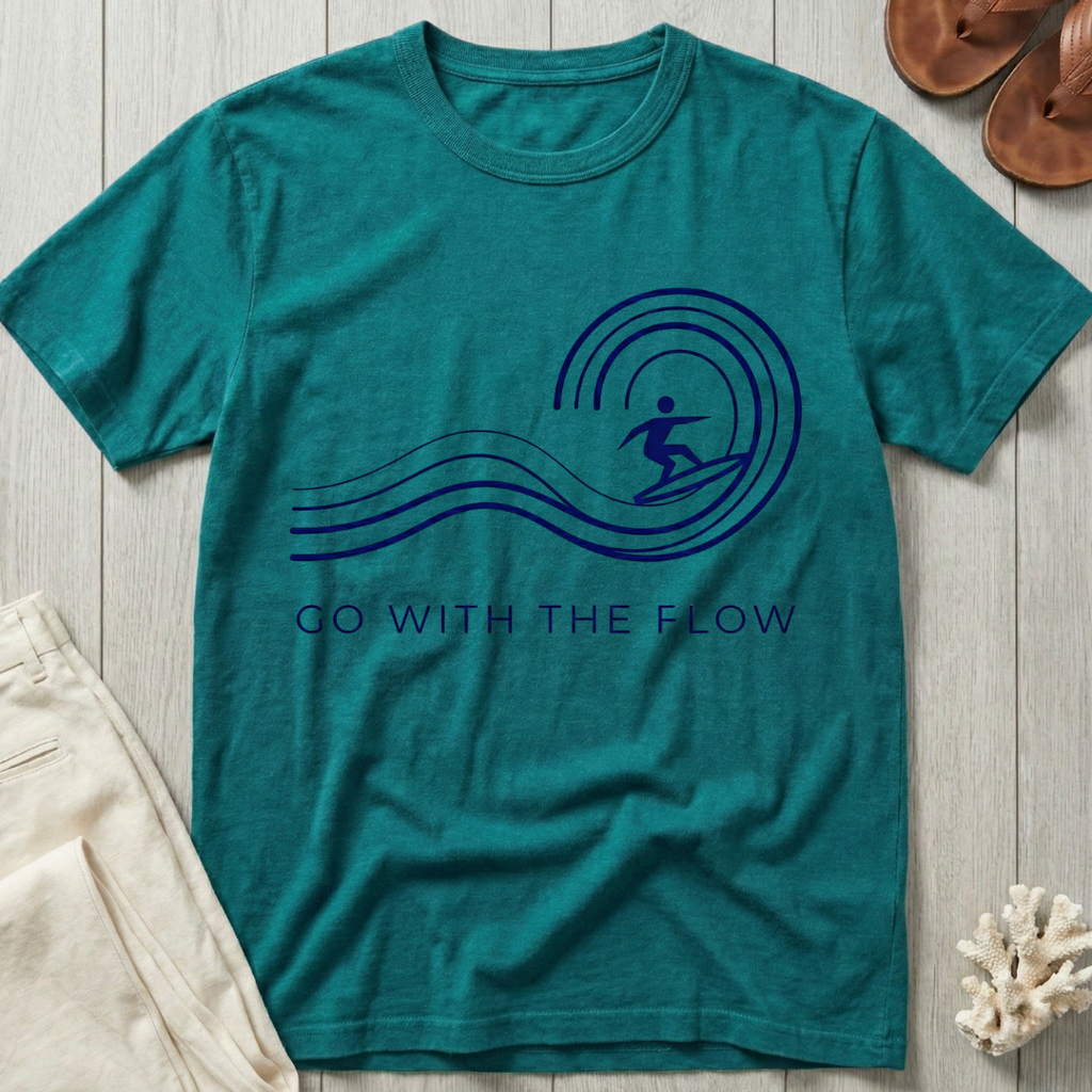 Go With the Flow - Line Art T-Shirt