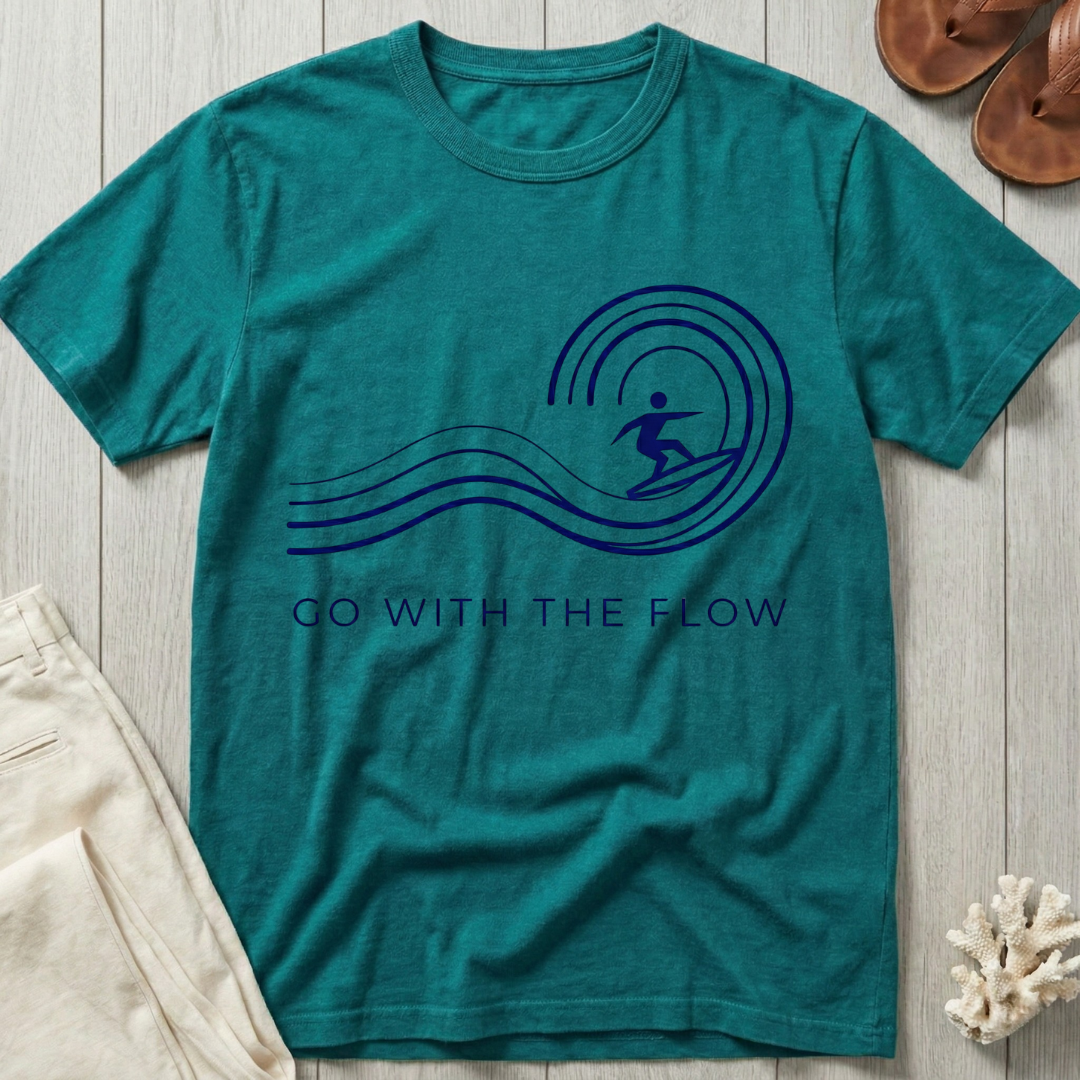 Go With the Flow - Line Art T-Shirt