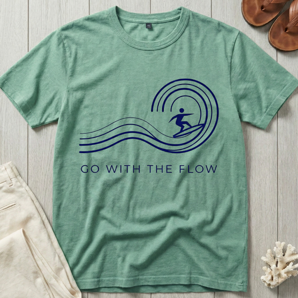 Go With the Flow - Line Art T-Shirt