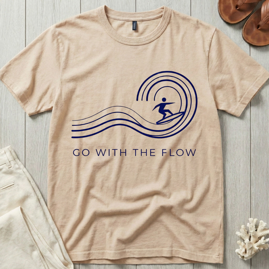 Go With the Flow - Line Art T-Shirt