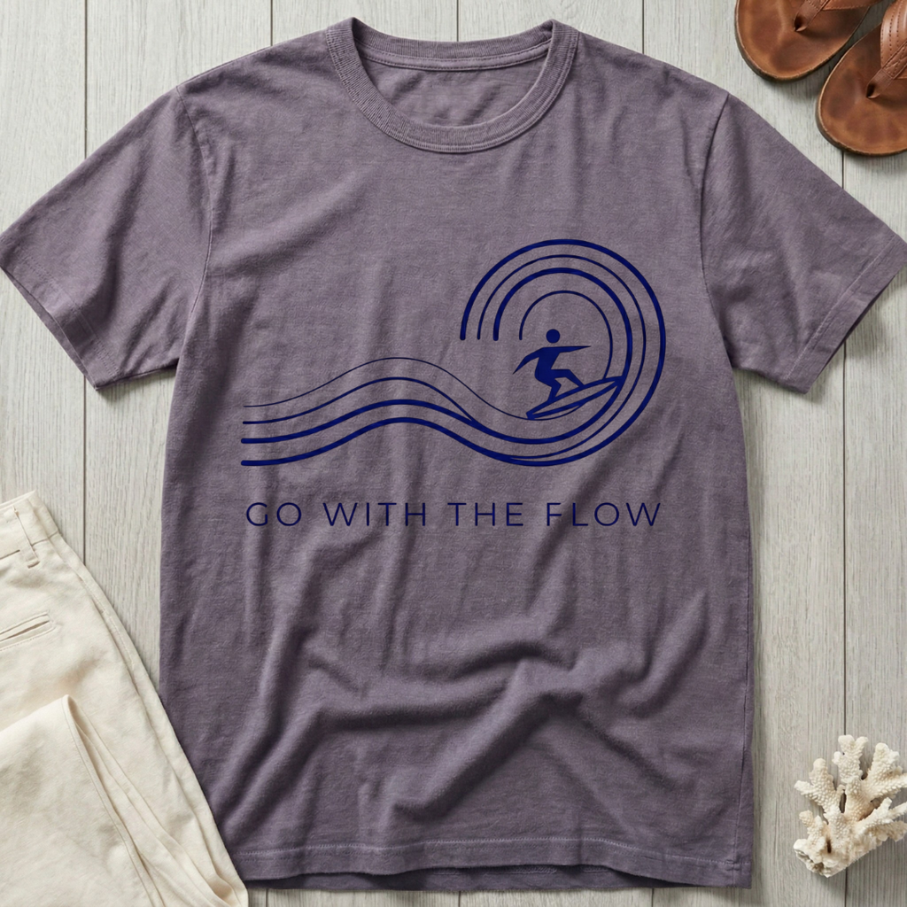 Go With the Flow - Line Art T-Shirt