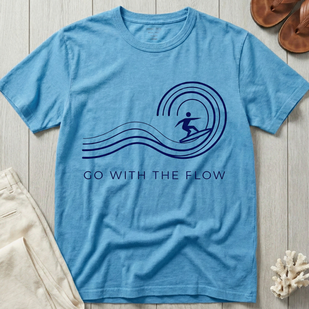 Go With the Flow - Line Art T-Shirt