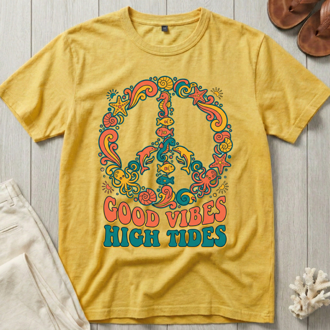 Good Vibes · High Tides - Peace T-Shirt