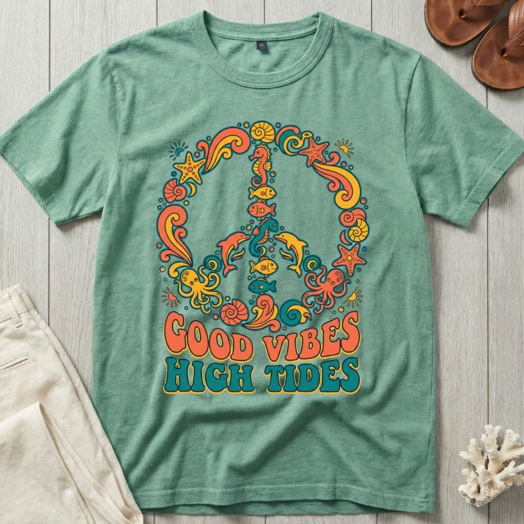 Good Vibes · High Tides - Peace T-Shirt