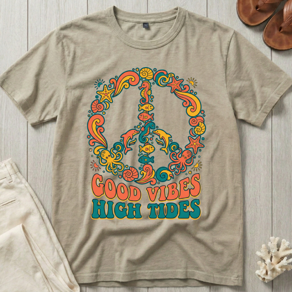 Good Vibes · High Tides - Peace T-Shirt