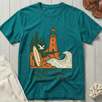 High Tides · Good Vibes - Lighthouse & Surfboard T-Shirt