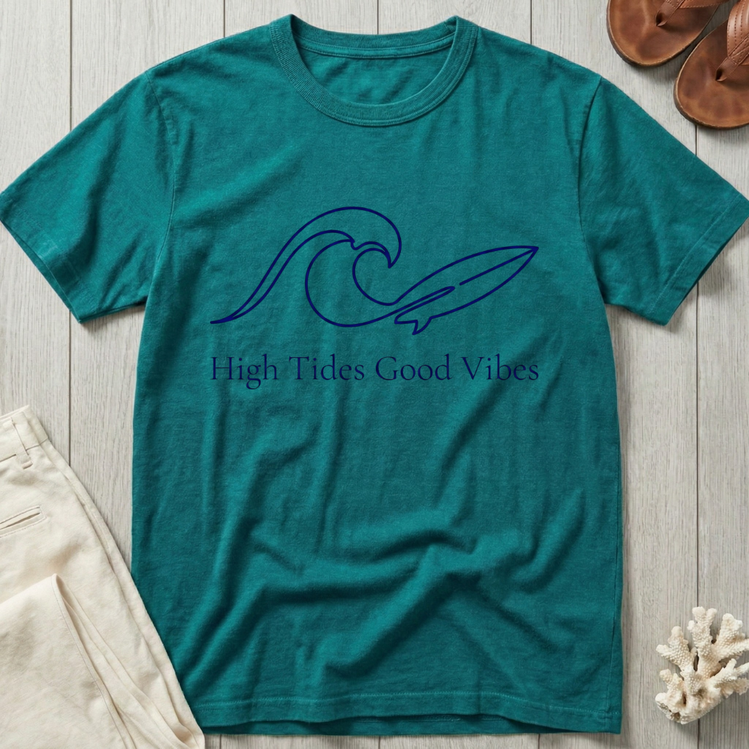 High Tides · Good Vibes - Line Art T-Shirt