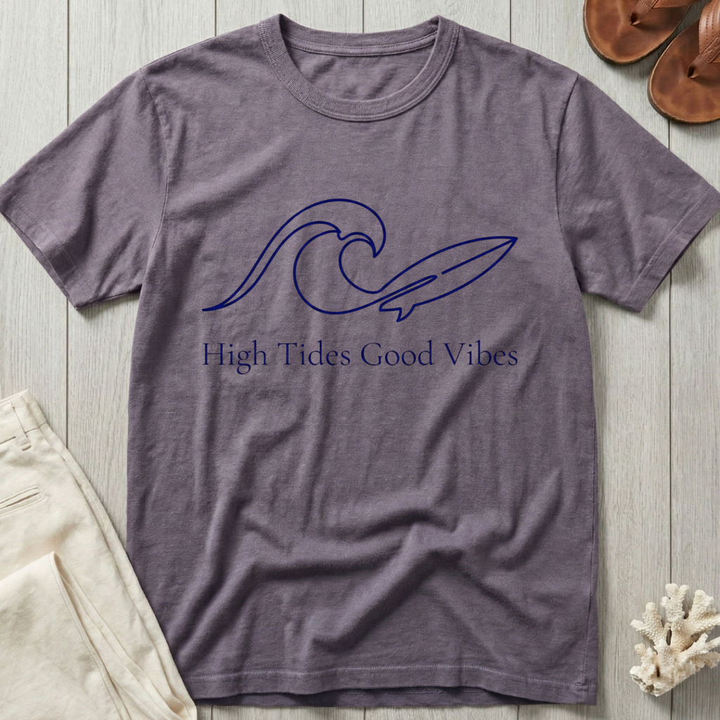 High Tides · Good Vibes - Line Art T-Shirt