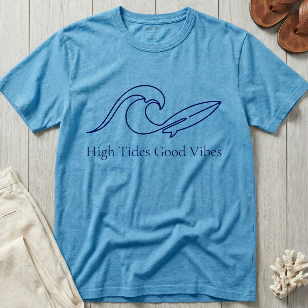 High Tides · Good Vibes - Line Art T-Shirt