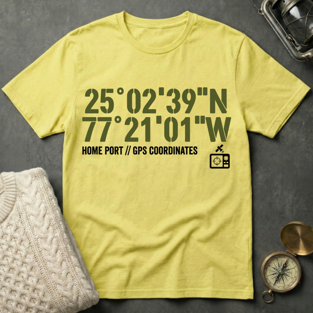 Home Port Coordinates T-Shirt