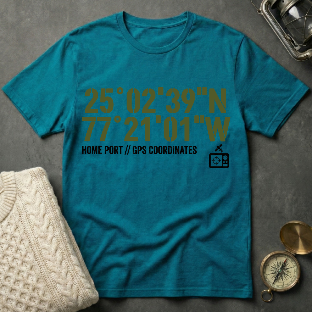 Home Port Coordinates T-Shirt