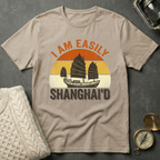 I Am Easily Shanghai'd - Distressed Retro T-Shirt